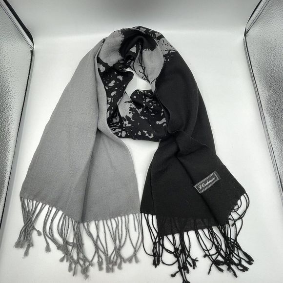 Women Wool Scarf Lady Fringe Shawl Pashmina Style Scarves L’ Orchidee - Picture 8 of 11